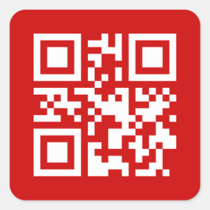 Adesivo Quadrado O feliz ano novo! -- Código de QR