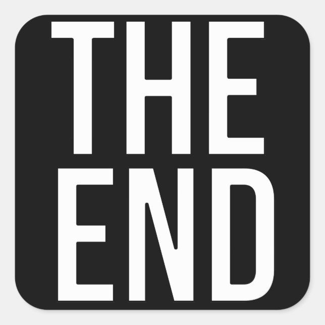 Adesivo Quadrado O Fim (Frente)