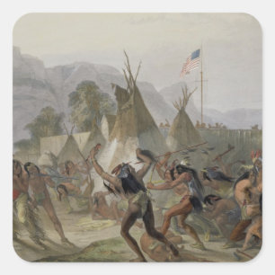 Adesivo Quadrado O forte Mackenzie, o 28 de agosto de 1833, chapeia