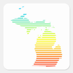Adesivo Quadrado o frio de michigan desvanece-se