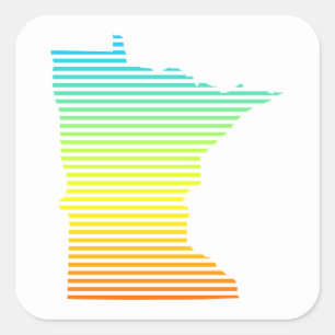 Adesivo Quadrado o frio de minnesota desvanece-se