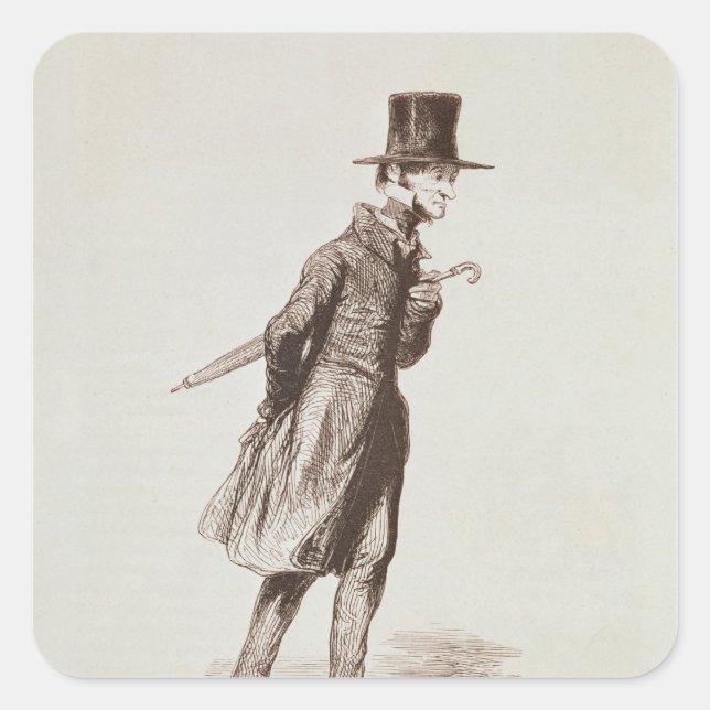 Adesivo Quadrado O Funcionário (Frente)