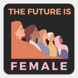 Adesivo Quadrado O Futuro É Feminino