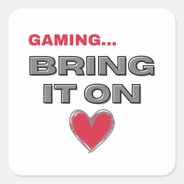 Adesivo Quadrado O Gamer  (Frente)