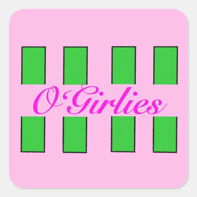 Adesivo Quadrado O’Girlies Sticker (Frente)