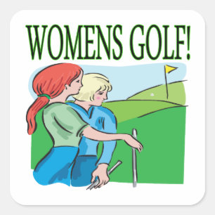 Adesivo Quadrado O golfe das mulheres