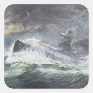 Adesivo Quadrado O Graf Spee entra Oceano Índico o 3 de novembro