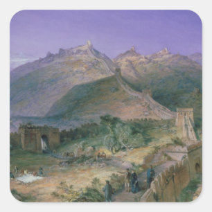 Adesivo Quadrado O Grande Muralha de China, 1886 (w/c)
