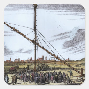 Adesivo Quadrado O grande telescópio astronômico