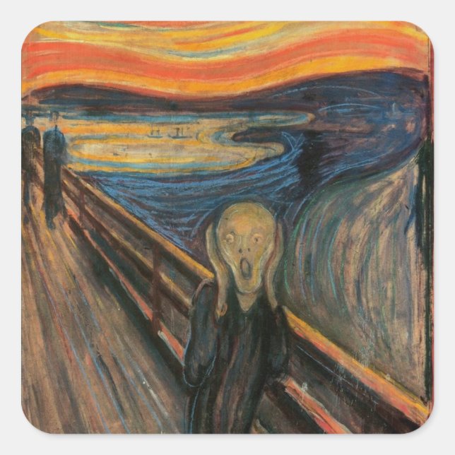 Adesivo Quadrado O Gritar redondo (Frente)