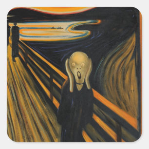 Adesivo Quadrado O Grito de Edvard Munch