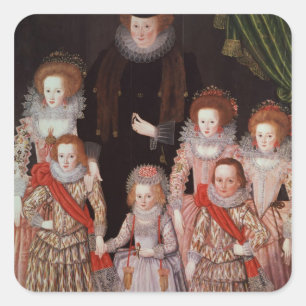 Adesivo Quadrado O grupo de Tasburgh: Lettice Cressy