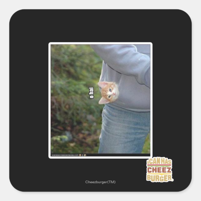 Adesivo Quadrado O hai (Frente)