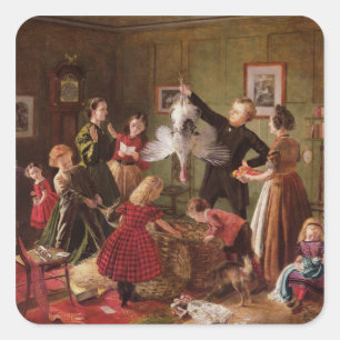 Adesivo Quadrado O Hamper de Natal