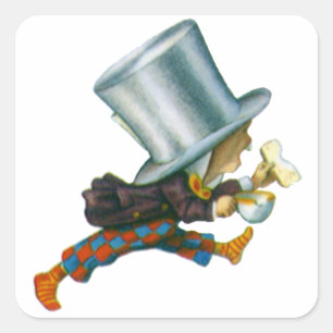Adesivo Quadrado O Hatter louco de Alice no país das maravilhas