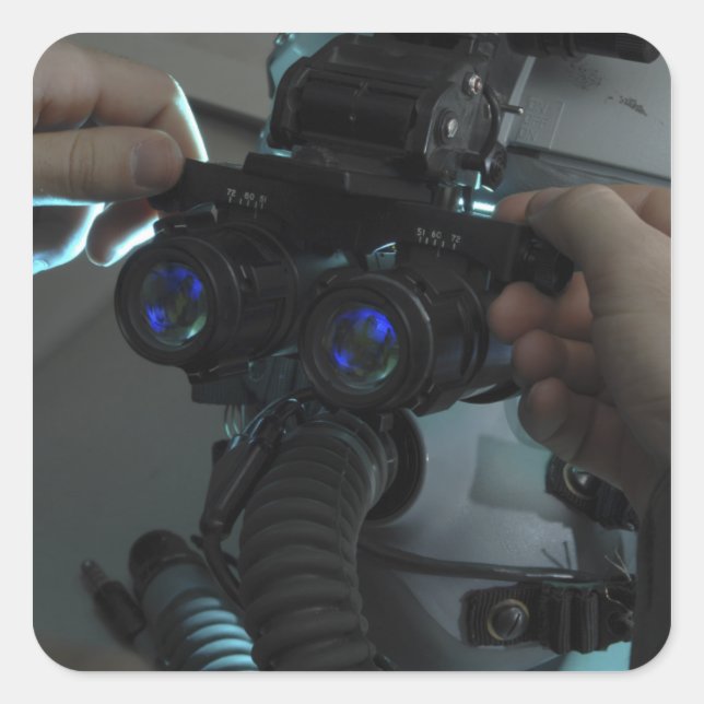 Adesivo Quadrado O homem-ar ajusta o olho (Frente)