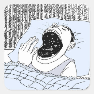 ADESIVO QUADRADO O HOMEM E O COSMOS