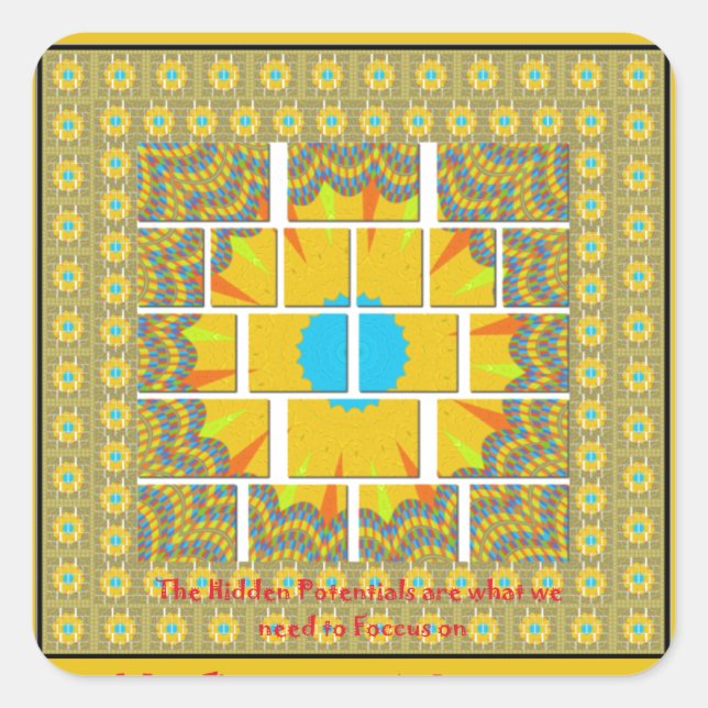 Adesivo Quadrado O Impressão de Imagem Maior (Frente)