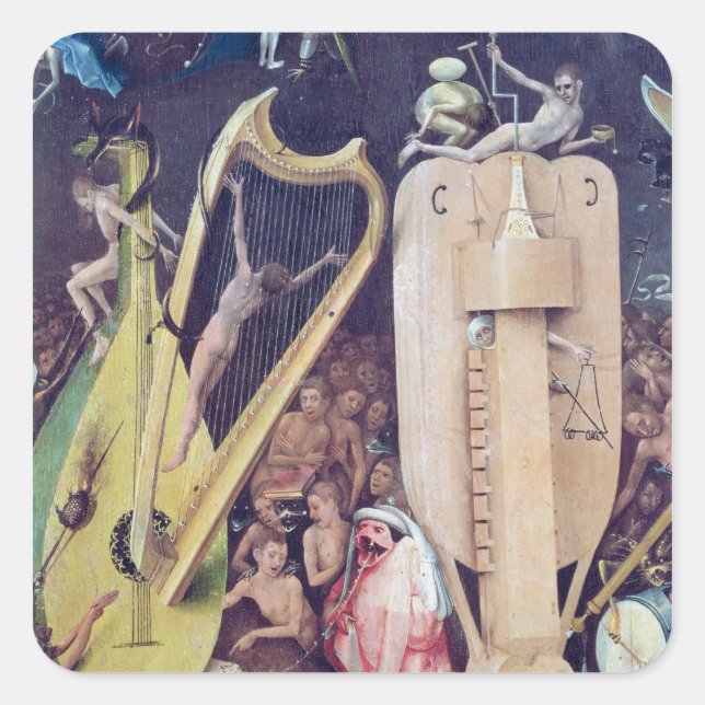 Adesivo Quadrado O Jardim das Delícias Terrenas (Frente)