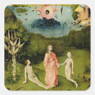 Adesivo Quadrado O Jardim das Delícias Terrenas 2