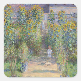 Adesivo Quadrado O Jardim do Artista em Vétheuil, Monet