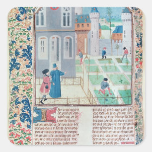 Adesivo Quadrado O jardim, ilustração 'de Le Livre DES