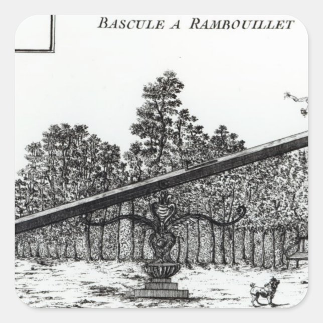 Adesivo Quadrado O jardim vê serra em Rambouillet, de 'Details des  (Frente)