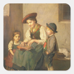 Adesivo Quadrado O jogador do Zither