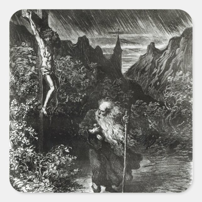 Adesivo Quadrado O judeu vagabundo (Frente)