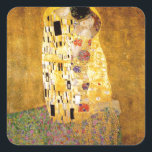 Adesivo Quadrado O Kiss Gustav Klimt<br><div class="desc">Imperial obra-prima do pintor austríaco Gustav Klimt: A pintura de Beijo</div>