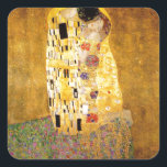 Adesivo Quadrado O Kiss Gustav Klimt<br><div class="desc">Imperial obra-prima do pintor austríaco Gustav Klimt: A pintura de Beijo</div>