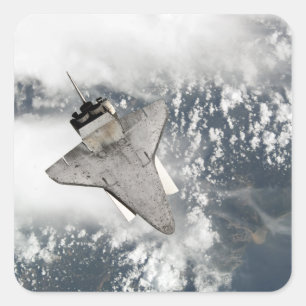 Adesivo Quadrado O lado de baixo da descoberta do vaivém espacial