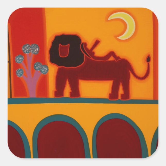 Adesivo Quadrado O Leão Da Fulham Broadway 2008 (Frente)