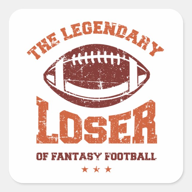 Adesivo Quadrado O Legendário Perdedor (Frente)