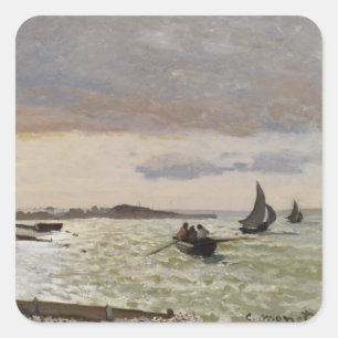 Adesivo Quadrado O litoral em Sainte-Adresse, 1864