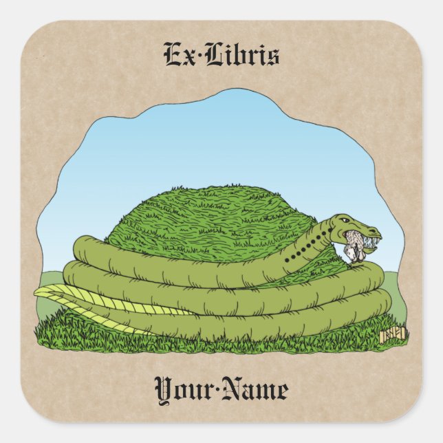 Adesivo Quadrado O Livreto do Verme Lambton (Frente)