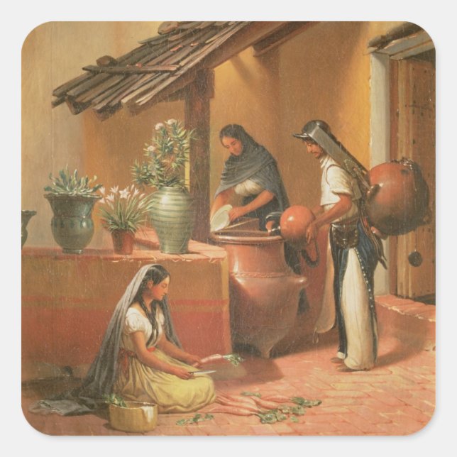 Adesivo Quadrado O Local Da Água (Tortugo) (Frente)