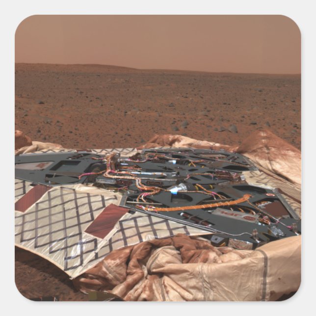 Adesivo Quadrado O local de aterrissagem do veículo (Frente)