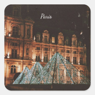 Adesivo Quadrado O Louvre, Paris, França