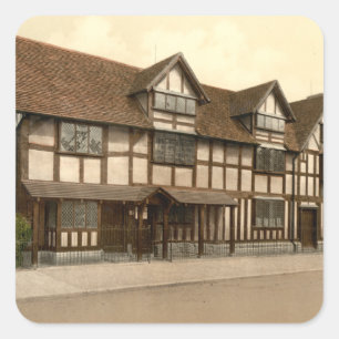 Adesivo Quadrado O lugar de nascimento de Shakespeare, Stratford-em