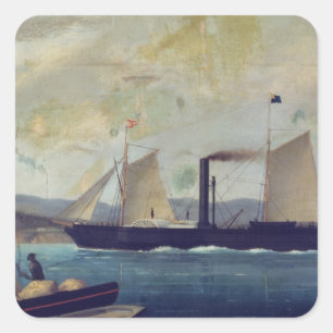 Adesivo Quadrado O "Mallorcan", navio em que George Sand e Cho
