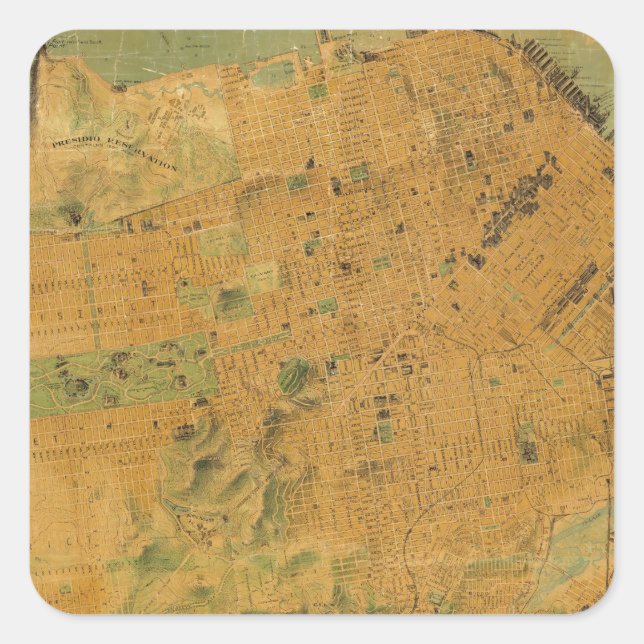 Adesivo Quadrado O Mapa Chevalier de São Francisco (Frente)