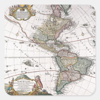 Adesivo Quadrado O Mapa dos Herdeiros Homens das Américas