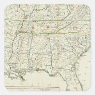 Adesivo Quadrado O mapa histórico da guerra