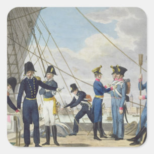 Adesivo Quadrado O marinho austríaco real imperial novo após a