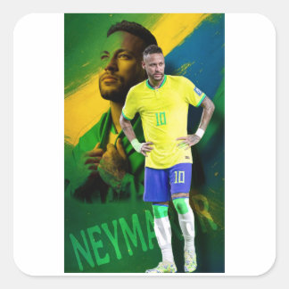 Adesivo Quadrado o melhor jogador de futebol do mundo neymar jr