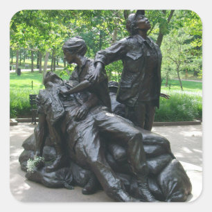 Adesivo Quadrado O memorial das mulheres de Vietnam, Washington,