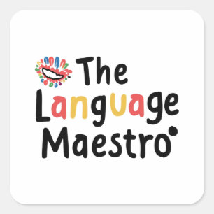 Adesivo Quadrado O Mestre de Idiomas