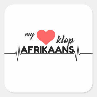 Adesivo Quadrado O meu klop hart afrikaans