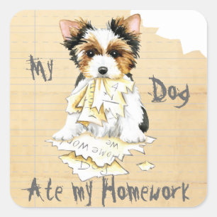 Adesivo Quadrado O Meu Torrador de Biewer Comeu o meu Sticker Quadr